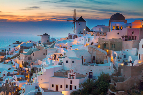 Blue hour at Santorini, Greece